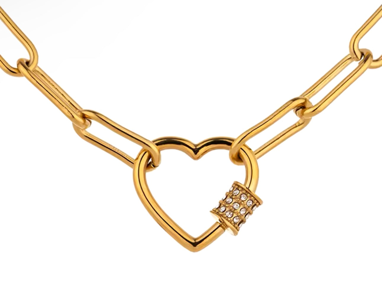 Savvy Heart Chainlink Necklace