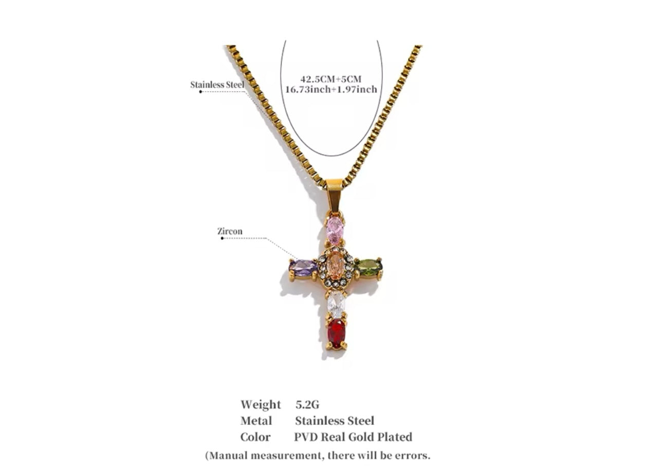 Aurora Cross Pendant