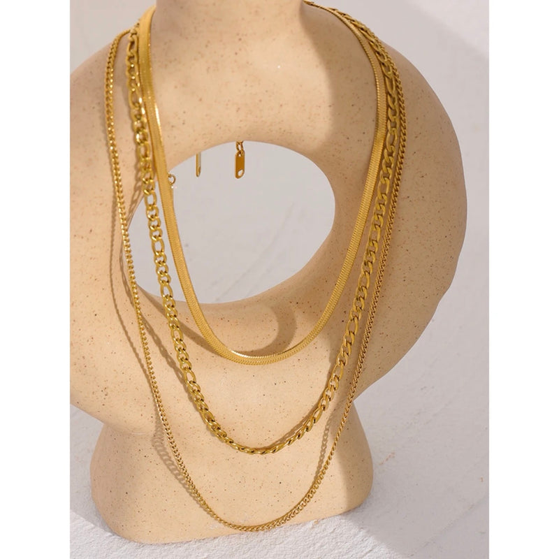 Ayden Layered Necklace(18-Karat Gold Plated)