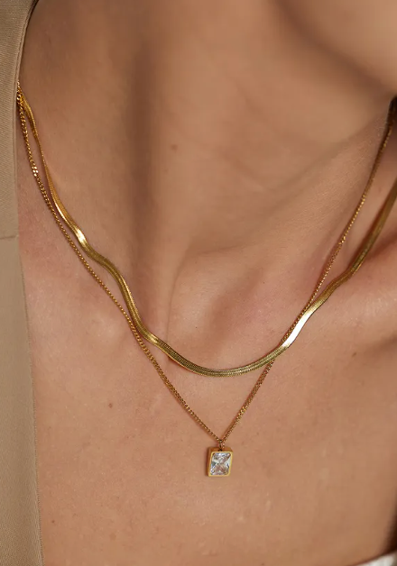 Milani Layered Necklace(18 Karat Gold Plated)