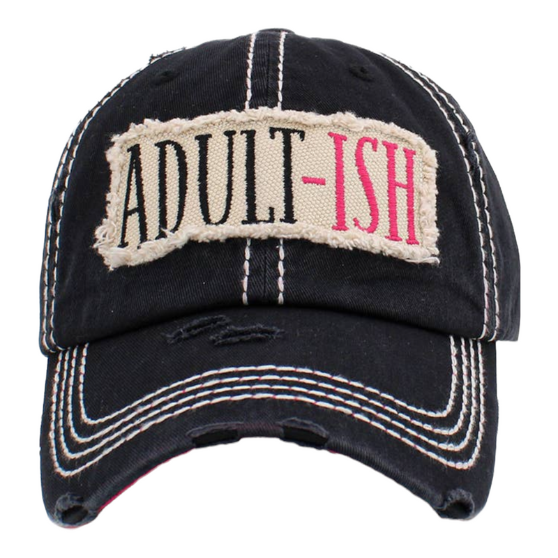 ADULT-ISH Vintage Distressed Baseball Cap