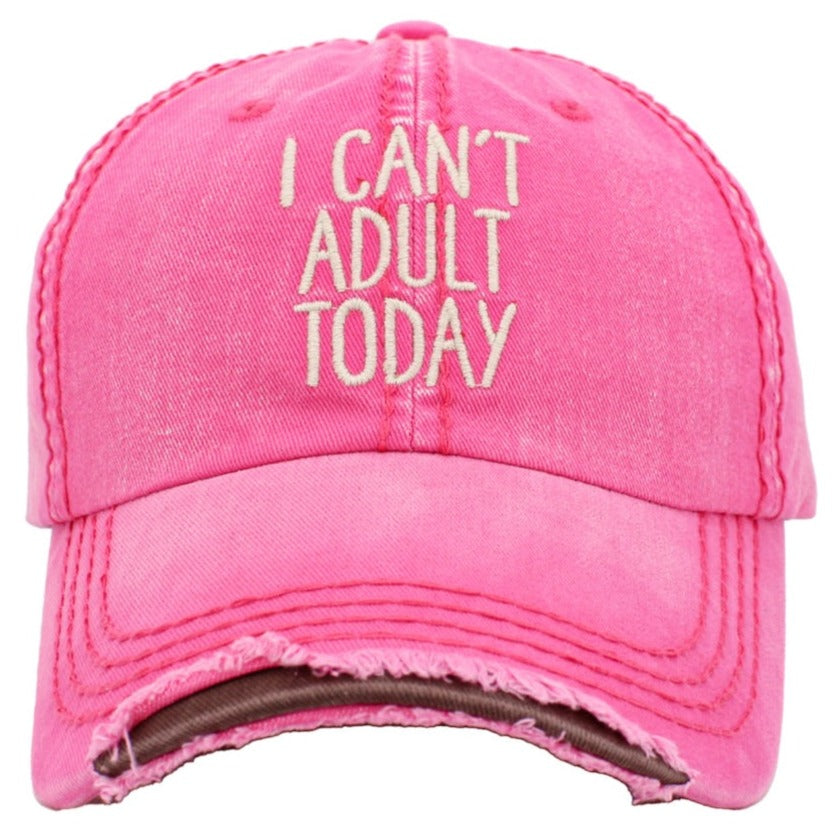 I Can't Adult Today Vintage Baseball Cap