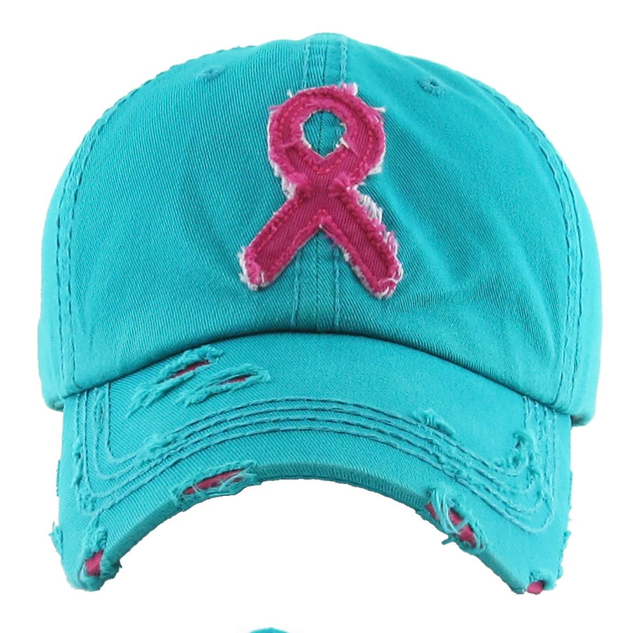 Pink Ribbon Vintage Baseball Cap